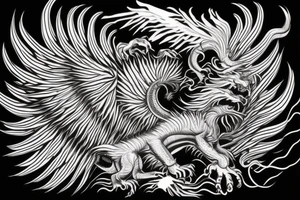 vertical
dragon and lion
lions mane
dragon wings
Dragons claws
pegasus
abstract negative space
divinely illuminated
full colour
dark
flying down
fast
descending
trippy
drugs tattoo idea