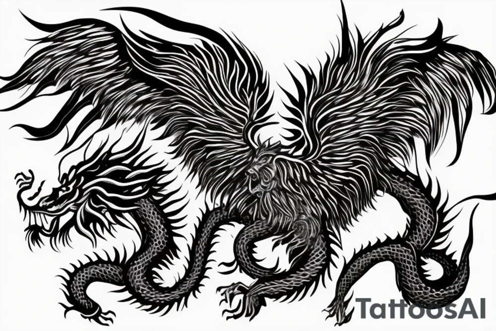 vertical
dragon and lion
lions mane
dragon wings
Dragons claws
pegasus
abstract negative space
divinely illuminated
full colour
dark
flying down
fast
descending
trippy
drugs tattoo idea