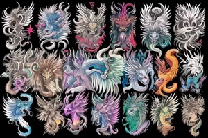 vertical
dragon and lion
lions mane
dragon wings
Dragons claws
pegasus
abstract negative space
divinely illuminated
full colour
dark
shaaman
snowglobe
descending
trippy
drugs tattoo idea