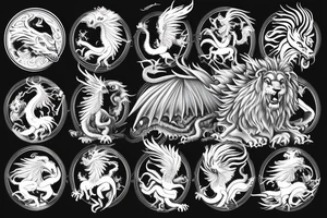vertical
dragon and lion
lions mane
dragon wings
Dragons claws
pegasus
abstract negative space
divinely illuminated
full colour
dark
shaaman
snowglobe
descending
trippy
drugs tattoo idea