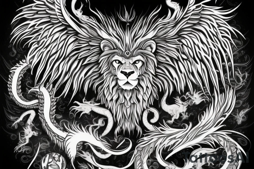 vertical
dragon and lion
lions mane
dragon wings
Dragons claws
pegasus
abstract negative space
divinely illuminated
full colour
dark
shaaman with snowglobe
descending
trippy
drugs tattoo idea