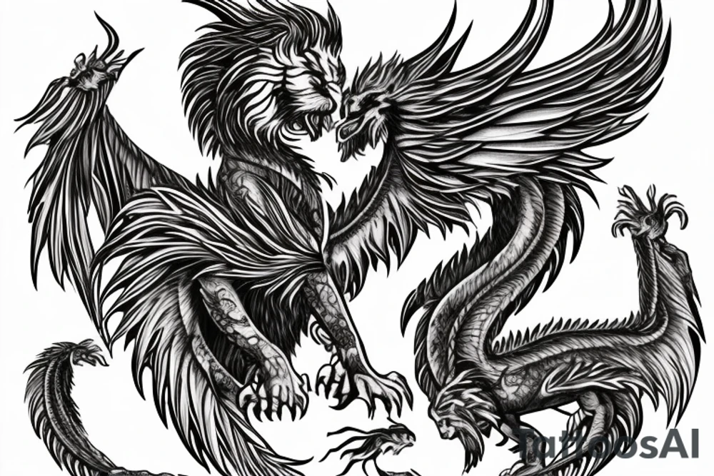 vertical
dragon and lion
lions mane
dragon wings
Dragons claws
pegasus
abstract negative space
divinely illuminated
full colour
dark
shaaman with snowglobe
trippy
drugs tattoo idea