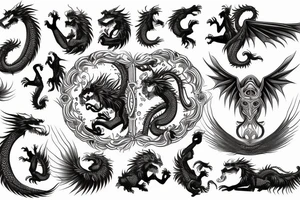 vertical
dragon and lion
lions mane
dragon wings
Dragons claws
pegasus
abstract negative space
divinely illuminated
full colour
dark
shaaman with snowglobe
trippy
drugs tattoo idea