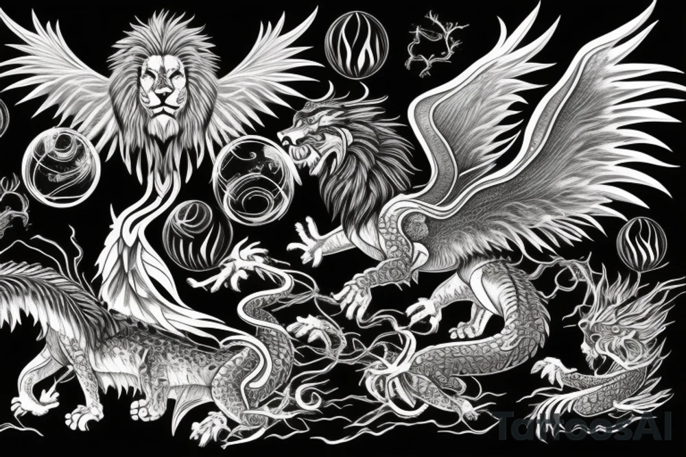 vertical
dragon and lion
lions mane
dragon wings
Dragons claws
pegasus
abstract negative space
divinely illuminated
dark
shaaman with snowglobe
trippy
drugs
running tattoo idea