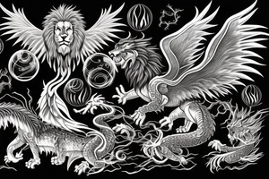 vertical
dragon and lion
lions mane
dragon wings
Dragons claws
pegasus
abstract negative space
divinely illuminated
dark
shaaman with snowglobe
trippy
drugs
running tattoo idea