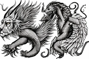 vertical
dragon and lion
lions mane
dragon wings
Dragons claws
pegasus
abstract negative space
divinely illuminated
dark
shaaman with snowglobe
trippy
drugs
running tattoo idea