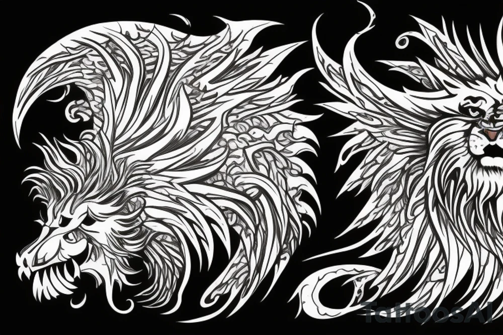 vertical
dragon and lion
lions mane
dragon wings
Dragons claws
pegasus
abstract negative space
divinely illuminated
dark
shaaman with snowglobe
trippy
drugs
running tattoo idea