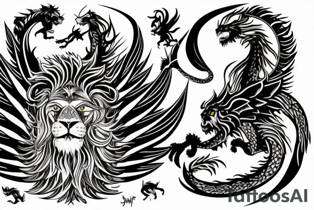 vertical
dragon and lion
lions mane
dragon wings
Dragons claws
pegasus
abstract negative space
divinely illuminated
dark
shaaman with snowglobe
trippy
drugs
running tattoo idea