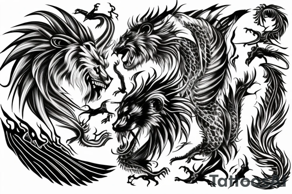 vertical
dragon and lion
lions mane
dragon wings
Dragons claws
pegasus
abstract negative space
divinely illuminated
dark
shaaman with snowglobe
trippy
drugs
running tattoo idea