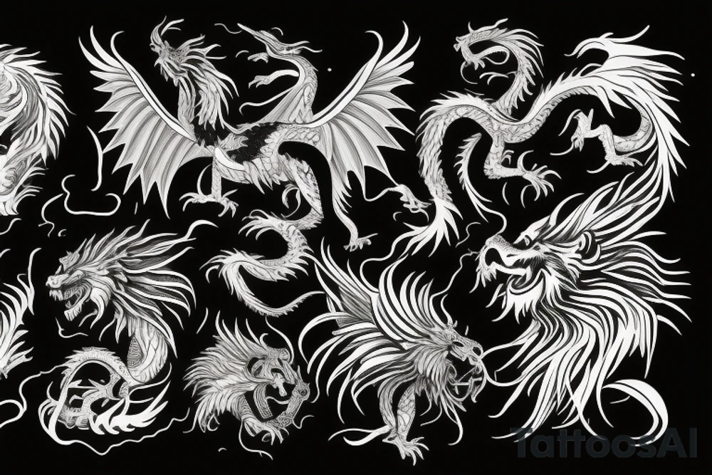 vertical
dragon and lion
lions mane
dragon wings
Dragons claws
pegasus
abstract negative space
divinely illuminated
dark
shaaman with snowglobe
trippy
drugs
running tattoo idea