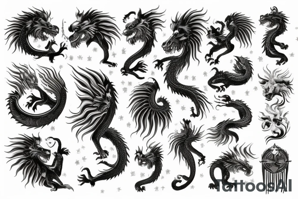 vertical
dragon and lion
lions mane
dragon wings
Dragons claws
pegasus
abstract negative space
divinely illuminated
dark
shaaman with snowglobe
trippy
drugs
running tattoo idea