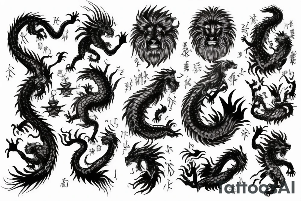 vertical
dragon and lion
lions mane
dragon wings
Dragons claws
pegasus
abstract negative space
divinely illuminated
dark
shaaman with snowglobe
trippy
drugs
running tattoo idea