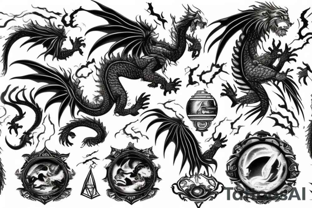 vertical
dragon and lion
lions mane
dragon wings
Dragons claws
pegasus
abstract negative space
divinely illuminated
dark
shaaman with snowglobe
trippy
drugs
running tattoo idea