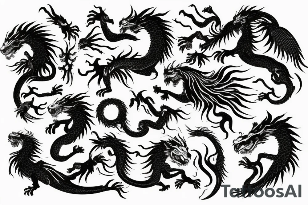 vertical
dragon and lion
lions mane
dragon wings
Dragons claws
pegasus
abstract negative space
divinely illuminated
dark
shaaman with snowglobe
trippy
drugs
running tattoo idea