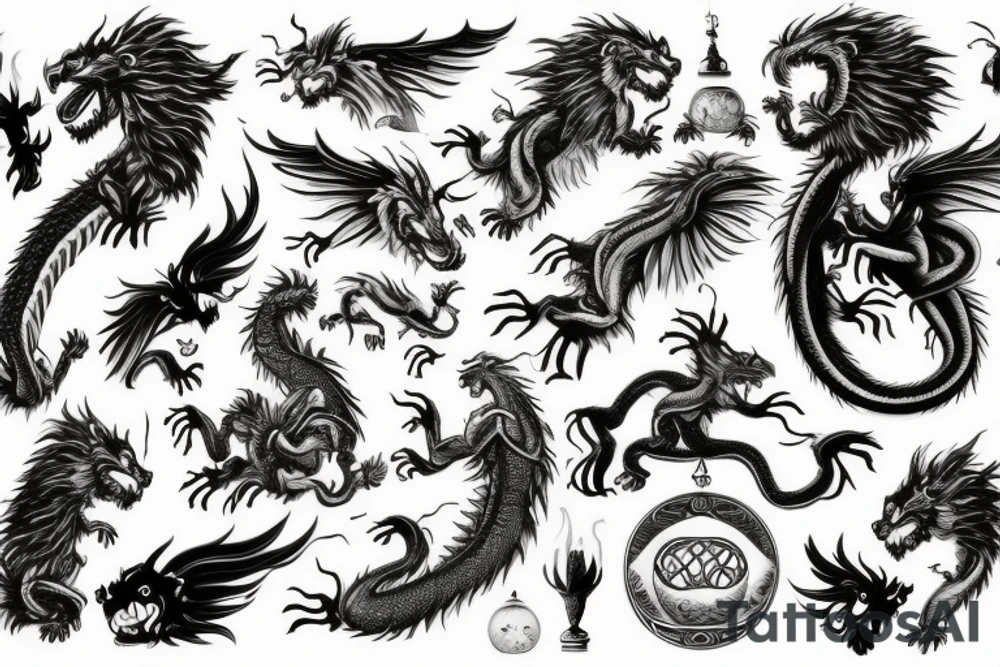 vertical
dragon and lion
lions mane
dragon wings
Dragons claws
pegasus
abstract negative space
divinely illuminated
dark
shaaman with snowglobe
trippy
drugs
running tattoo idea