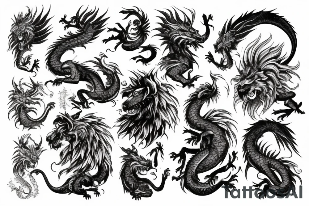 vertical
dragon and lion
lions mane
dragon wings
Dragons claws
pegasus
abstract negative space
divinely illuminated
dark
shaaman with snowglobe
trippy
drugs
running tattoo idea