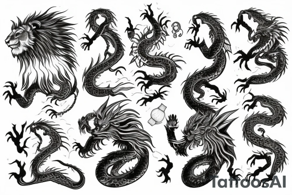 vertical
dragon and lion
lions mane
dragon wings
Dragons claws
pegasus
abstract negative space
divinely illuminated
dark
shaaman with snowglobe
trippy
drugs
running tattoo idea