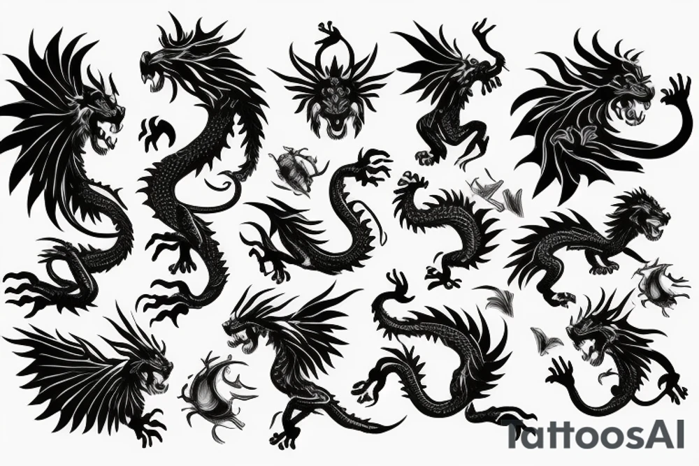 vertical
dragon and lion
lions mane
dragon wings
Dragons claws
pegasus
abstract negative space
divinely illuminated
dark
shaaman with snowglobe
trippy
drugs
running tattoo idea