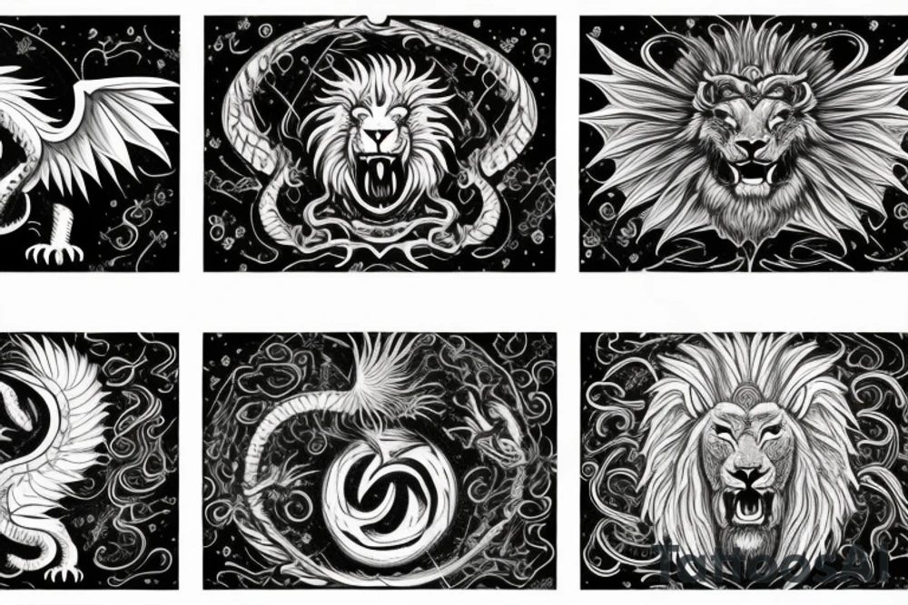 vertical
dragon and lion
lions mane
dragon wings
Dragons claws
pegasus
abstract negative space
divinely illuminated
dark
shaaman with snowglobe
trippy
drugs
running tattoo idea