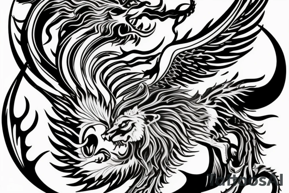 vertical
dragon and lion
lions mane
dragon wings
Dragons claws
pegasus
abstract negative space
divinely illuminated
dark
shaaman with snowglobe
trippy
drugs tattoo idea