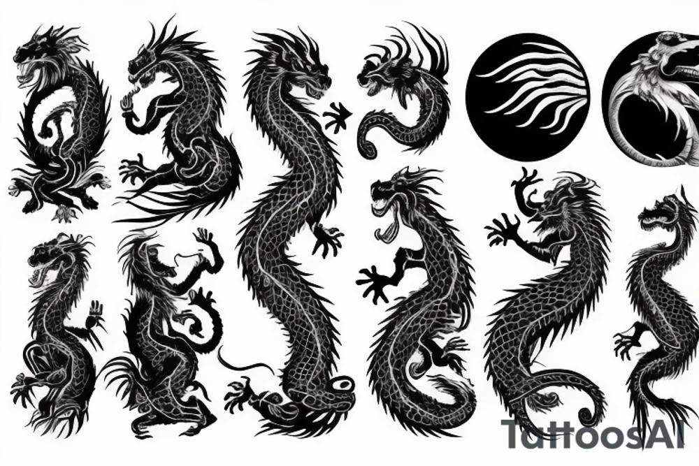 vertical
dragon and lion
lions mane
dragon wings
Dragons claws
pegasus
abstract negative space
divinely illuminated
dark
shaaman with snowglobe
trippy
drugs tattoo idea