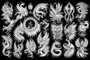 vertical
dragon and lion
lions mane
dragon wings
Dragons claws
pegasus
abstract negative space
divinely illuminated
dark
shaaman with snowglobe
trippy
drugs tattoo idea