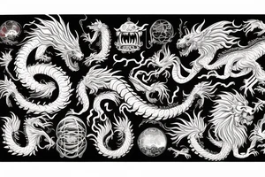 vertical
dragon and lion
lions mane
dragon wings
Dragons claws
pegasus
abstract negative space
divinely illuminated
dark
shaaman with snowglobe
trippy
drugs tattoo idea