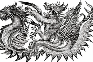 vertical
dragon and lion
lions mane
dragon wings
Dragons claws
pegasus
abstract negative space
divinely illuminated
dark
shaaman with snowglobe
trippy
drugs tattoo idea
