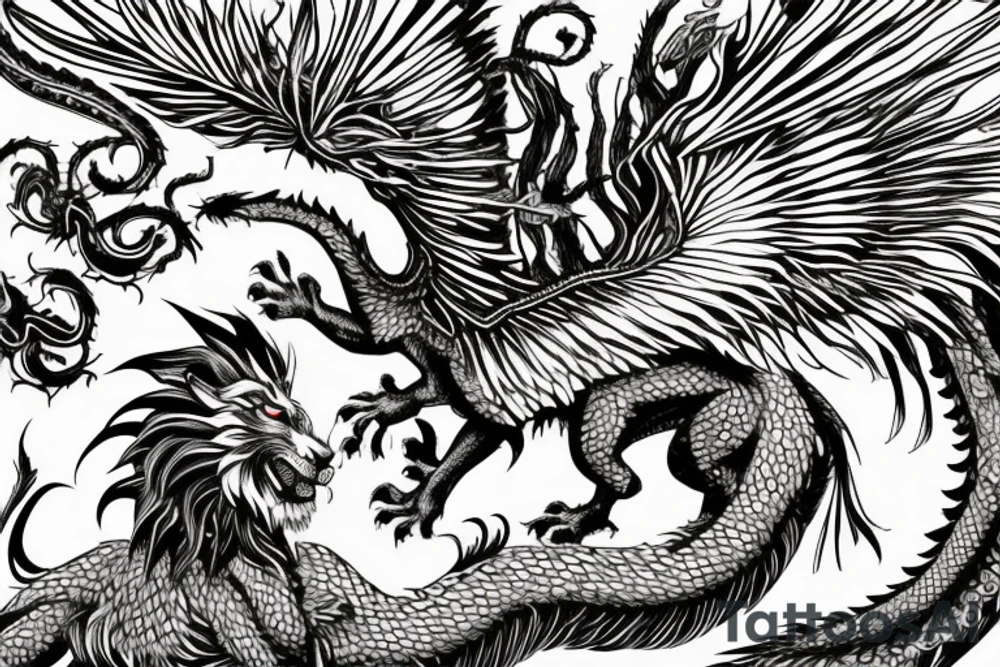 vertical
dragon and lion
lions mane
dragon wings
Dragons claws
pegasus
abstract negative space
divinely illuminated
dark
shaaman with snowglobe
trippy
drugs tattoo idea
