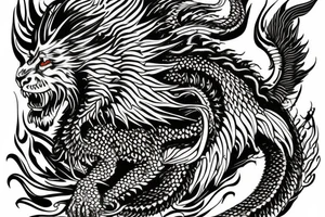 vertical
dragon and lion
lions mane
dragon wings
Dragons claws
pegasus
abstract negative space
divinely illuminated
dark
shaaman with snowglobe
trippy
drugs tattoo idea