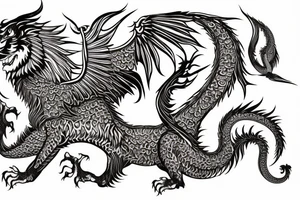vertical
dragon and lion
lions mane
dragon wings
Dragons claws
pegasus
abstract negative space
divinely illuminated
dark
shaaman with snowglobe
trippy
drugs tattoo idea