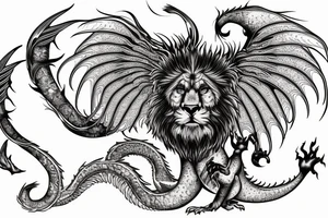 vertical
dragon and lion
lions mane
dragon wings
Dragons claws
pegasus
abstract negative space
divinely illuminated
dark
shaaman with snowglobe
trippy
drugs tattoo idea