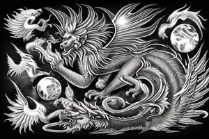 vertical
dragon and lion
lions mane
dragon wings
Dragons claws
pegasus
abstract negative space
divinely illuminated
dark
shaaman with snowglobe
trippy
drugs tattoo idea