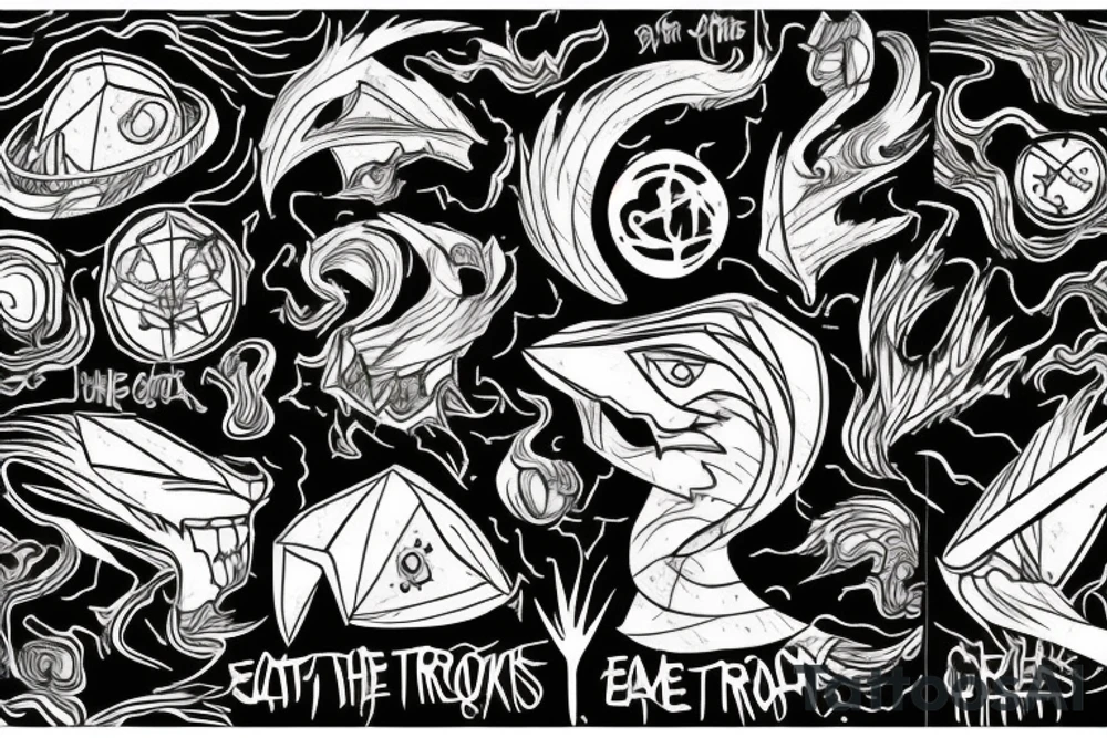 LET THE EARTH QUAKE
LET STONES CRACK
LET THE TEMPEST ROAR tattoo idea
