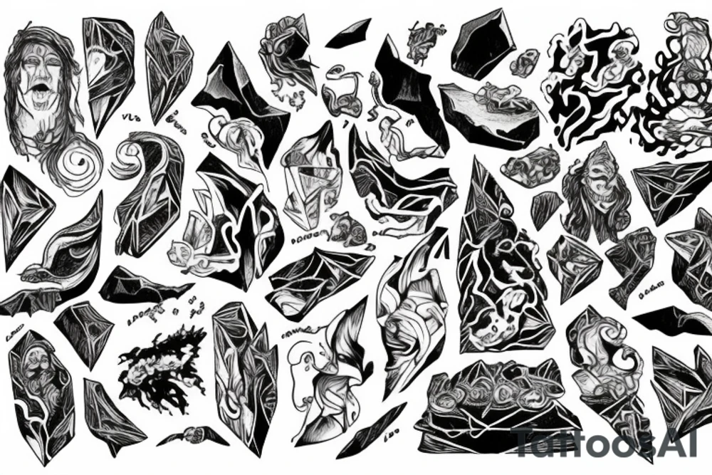 LET THE EARTH QUAKE
LET STONES CRACK
LET THE TEMPEST ROAR tattoo idea