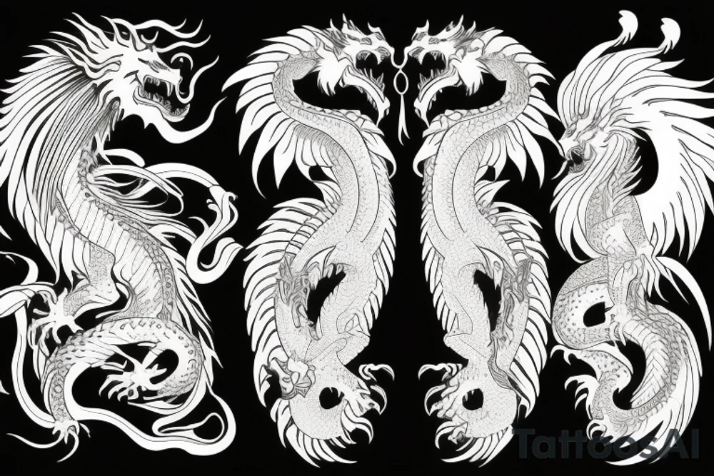 lion dragon shaaman pegusus
 mystical
 lions mane
dragons wings
dragons feet tattoo idea