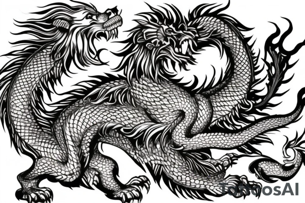 lion dragon shaaman pegusus
 mystical
 lions mane
dragons wings
dragons feet tattoo idea