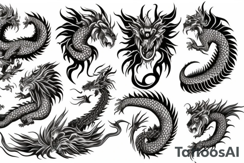 lion dragon shaaman pegusus
 mystical
 lions mane
dragons wings
dragons feet tattoo idea