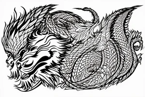 lion dragon shaman pegasus
 mystical
 lions mane
dragons wings
dragons feet
abstract negative space
dark
hallucinogenic
Fortune teller
Snow globe tattoo idea