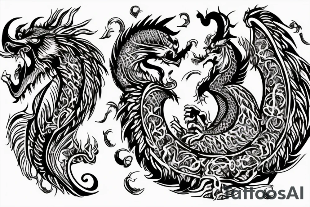 lion dragon shaman pegasus
 mystical
 lions mane
dragons wings
dragons feet
abstract negative space
dark
hallucinogenic
Fortune teller
Chrystal ball
Orbuculum tattoo idea