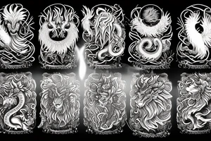 lion dragon shaman pegasus
 mystical
 lions mane
dragons wings
dragons feet
abstract negative space
dark
hallucinogenic
Fortune teller
Chrystal ball
Orbuculum tattoo idea