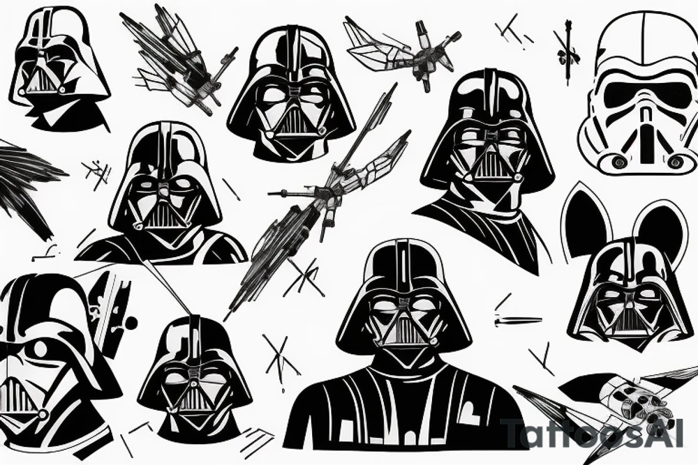 darth vadar
force
xwing
hold tattoo idea