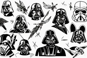 darth vadar
force
xwing
hold tattoo idea