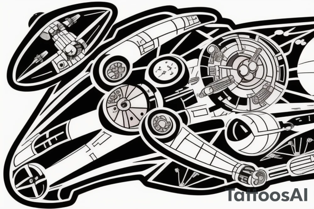 x-wing
star wars tattoo idea