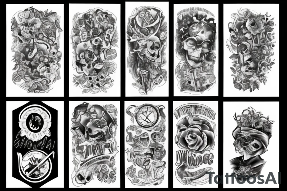 the numbers 4 4 4 tattoo idea