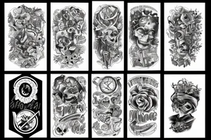 the numbers 4 4 4 tattoo idea