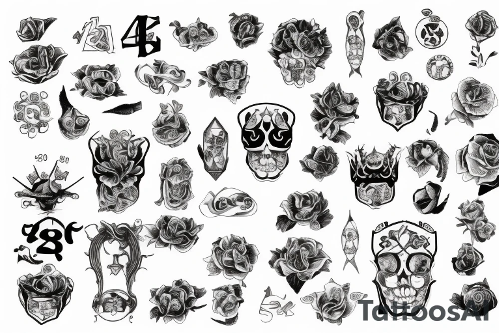 the numbers four repeated three times tattoo idea