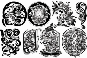 the numbers four repeated three times tattoo idea