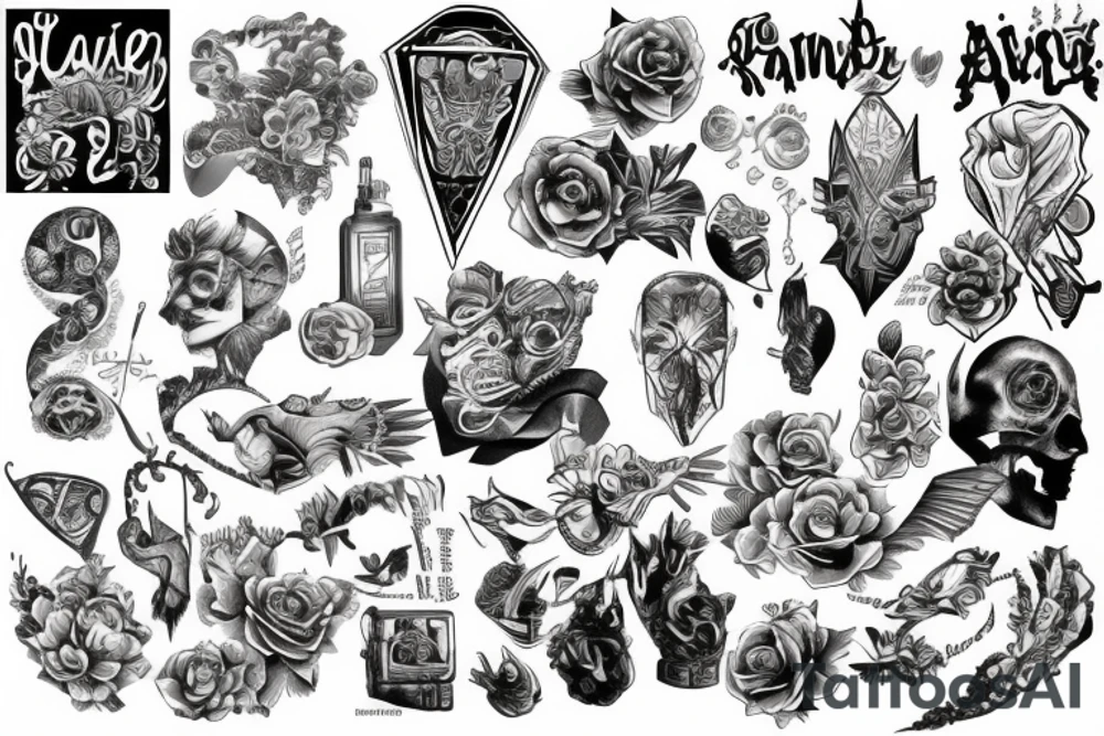 the number four hundred and forty four tattoo idea