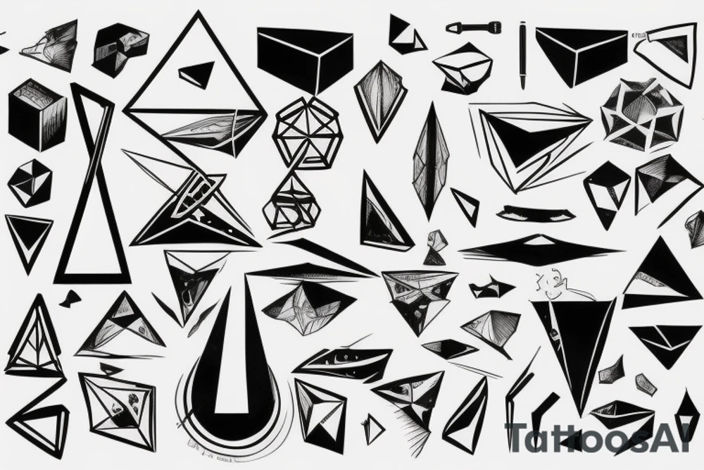 Syfy, modern, geometric,  for man, tattoo idea